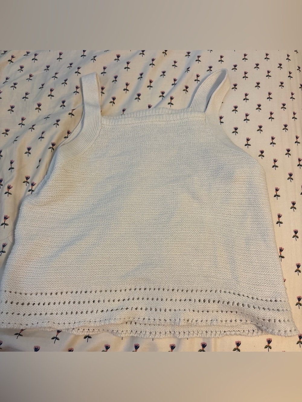 Target White Knit Tank Top